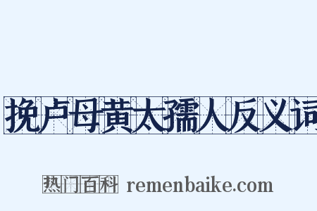 挽卢母黄太孺人反义词是什么意思的图片